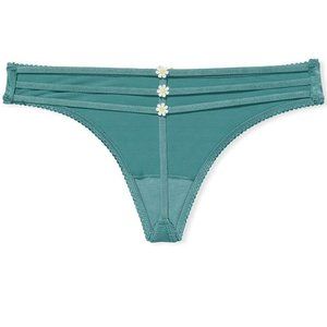 VS XS DREAM ANGELS Daisy Triple Strap V-String Panty Daisy Embellished Adorable!